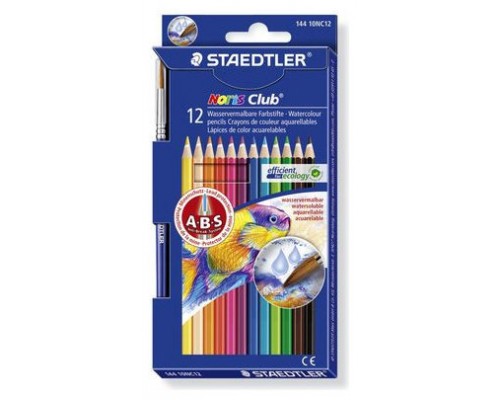 LÁPICES COLOR NORIS AQUARELL 144 10, ESTUCHE 12 PZAS STAEDTLER 144 10NC12 (Espera 4 dias)